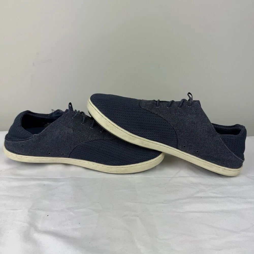 OLUKAI Nohea Moku Mens 9 Slip On Shoes Casual Walking Boat Style Sneakers Blue